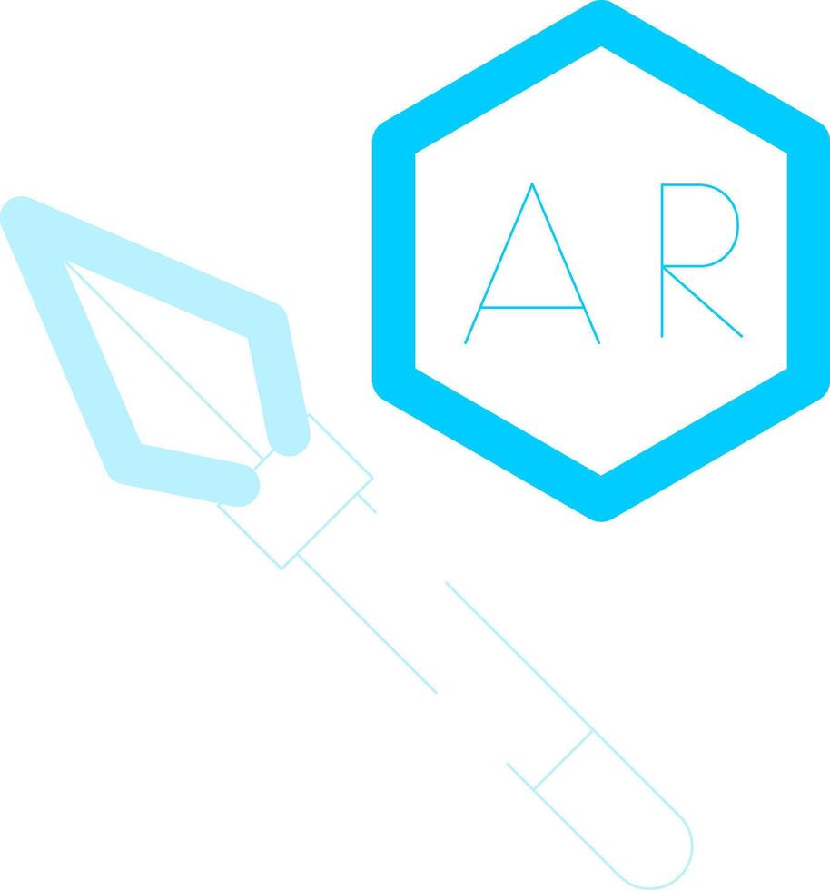 ar Speer werfen kreativ Symbol Design vektor