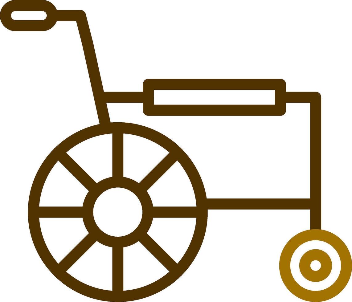 Rollstuhl kreatives Icon-Design vektor
