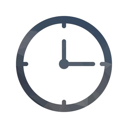 Clock Lowpoly gefülltes Symbol vektor