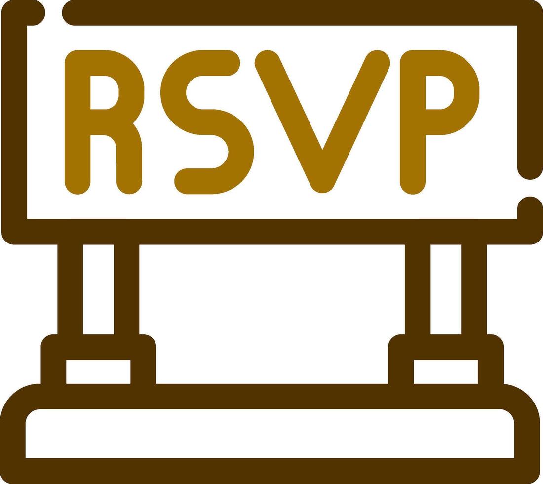 rsvp kreatives Icon-Design vektor