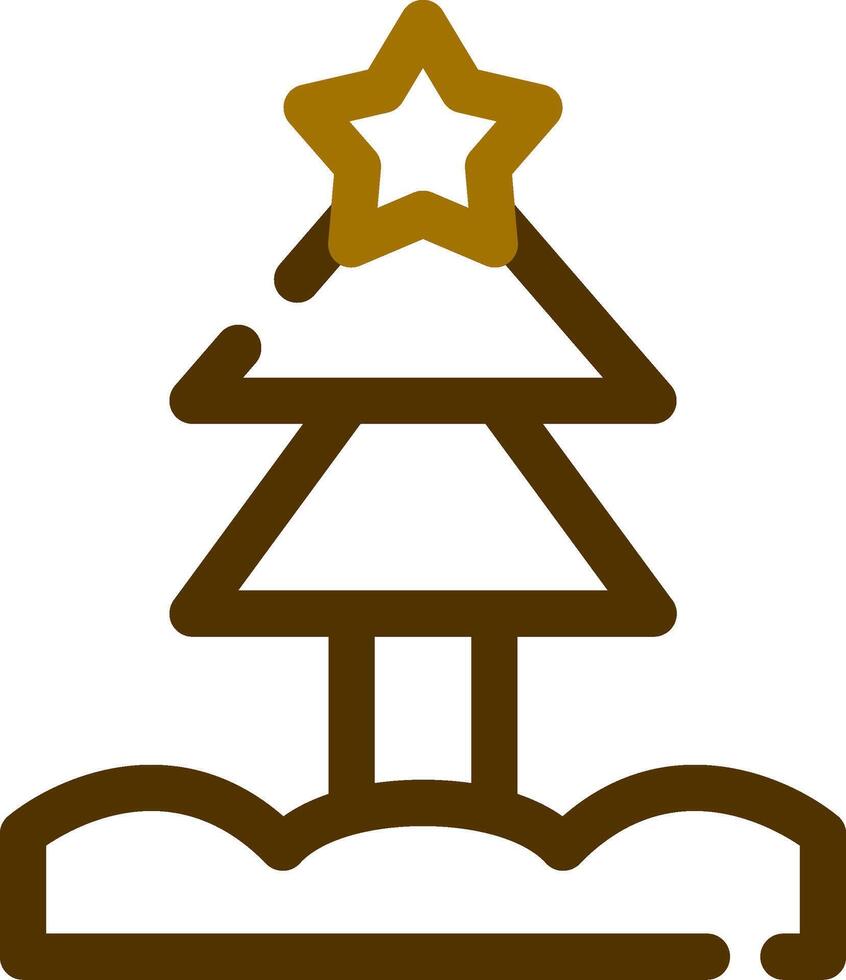 Weihnachtsbaum kreatives Icon-Design vektor