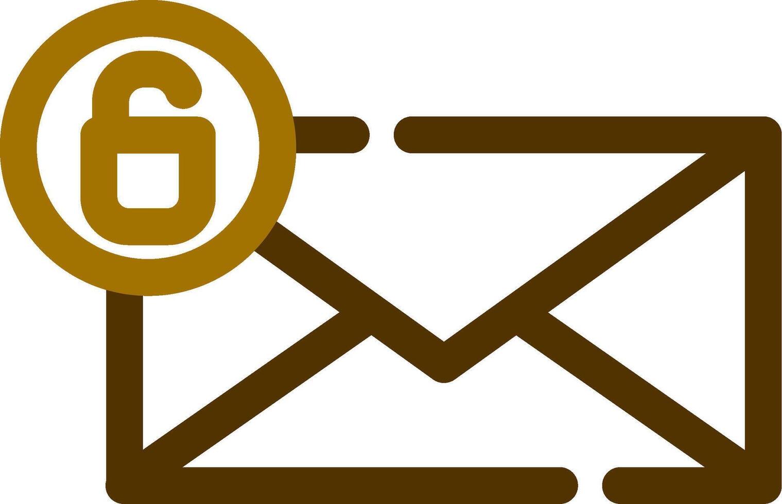 Entsperren Sie das kreative Icon-Design für E-Mails vektor