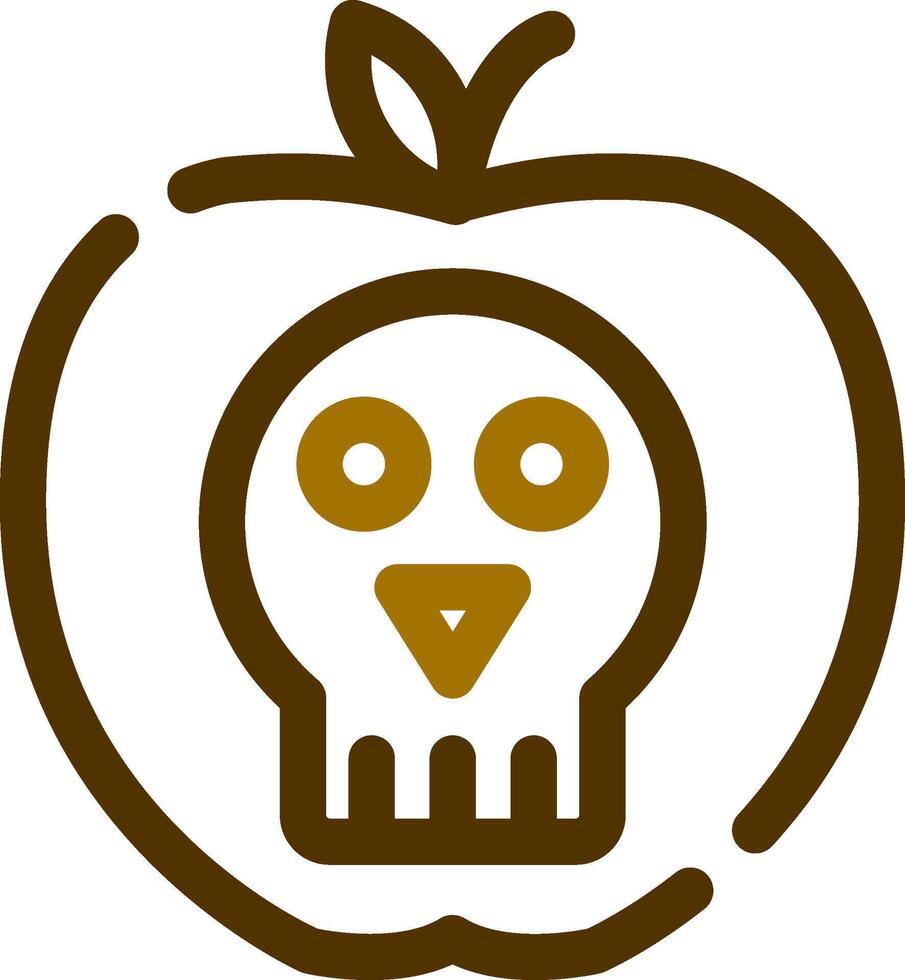 kreatives Icon-Design mit vergiftetem Apfel vektor