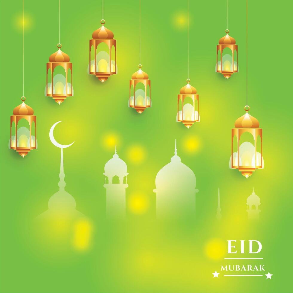 eid al Adha och eid al fitr mubarak bakgrund design vektor