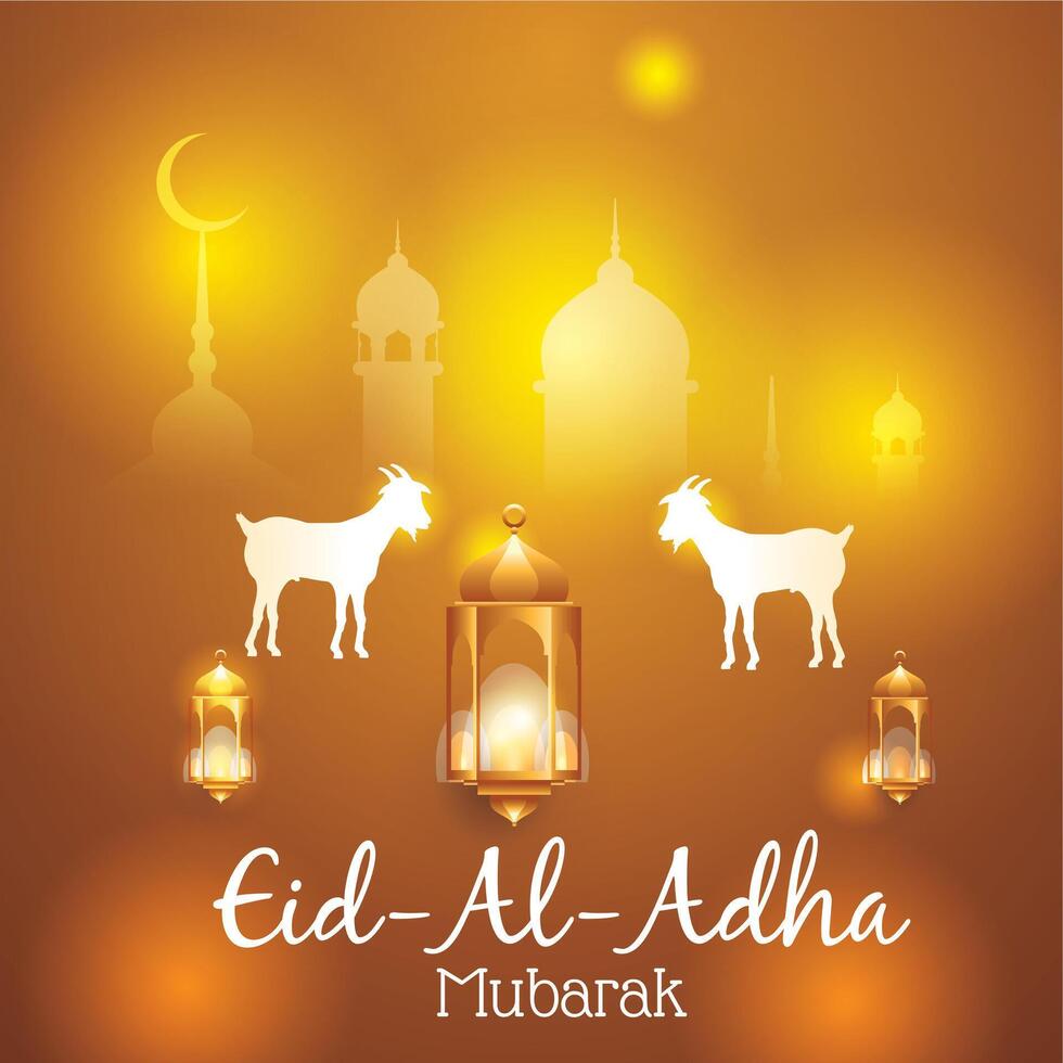 eid ul adha Mubarak Hintergrund Design vektor