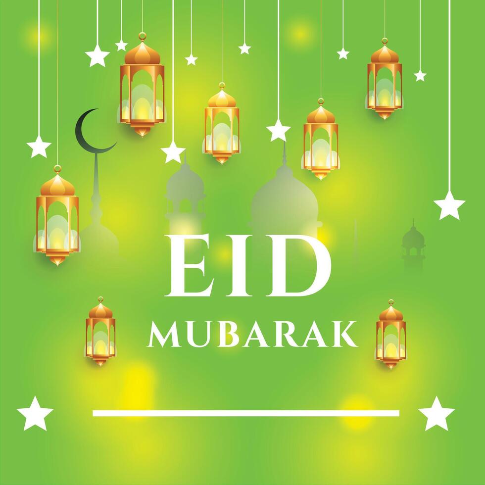 eid al adha und eid al fitr Mubarak Hintergrund Design vektor