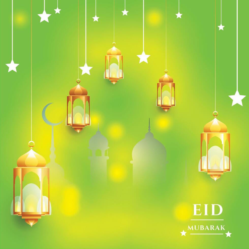 eid al Adha och eid al fitr mubarak bakgrund design vektor