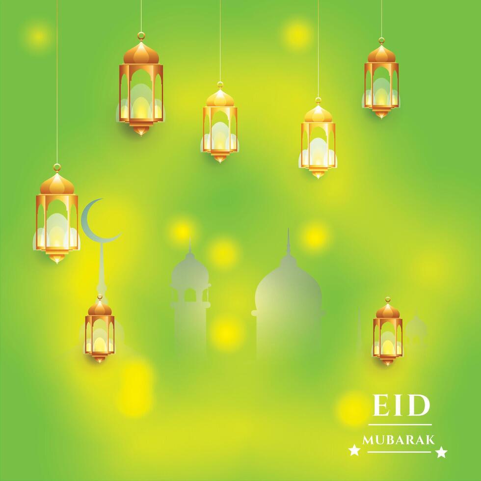 eid al Adha och eid al fitr mubarak bakgrund design vektor