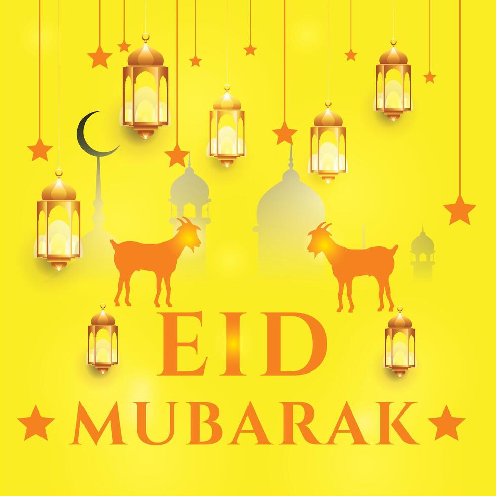 eid al Adha och eid al fitr mubarak bakgrund design vektor