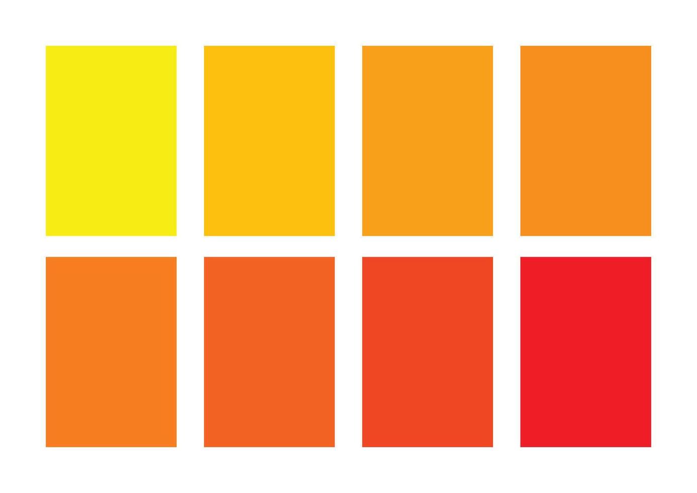 röd Färg kombination palett med orange och gul vektor illustration