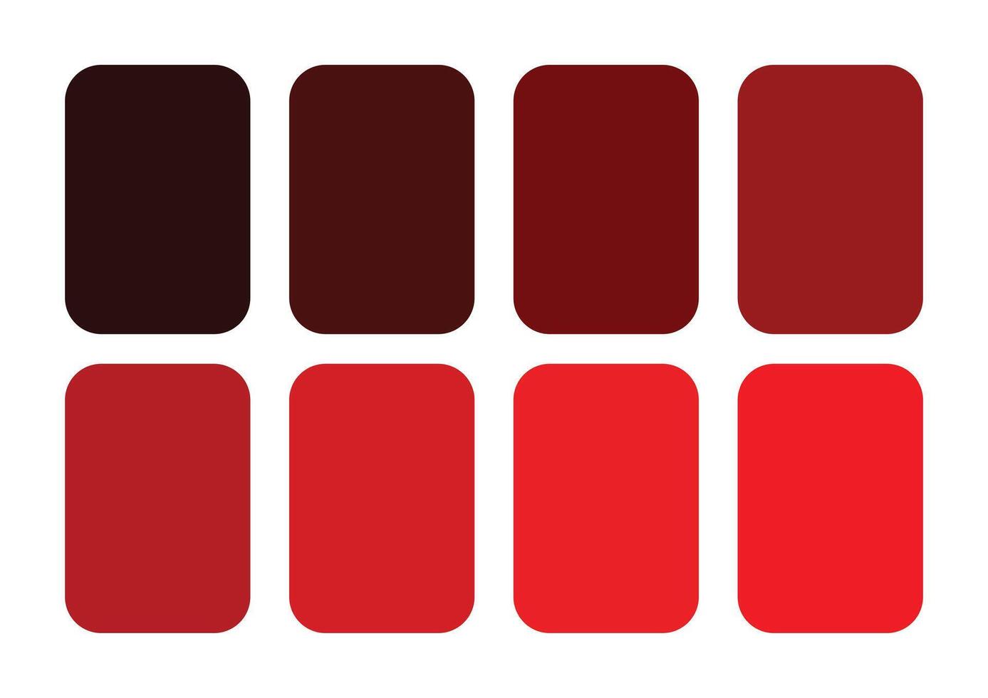 beschwingt rot Farbe Palette Schatten und Inspirationen vektor