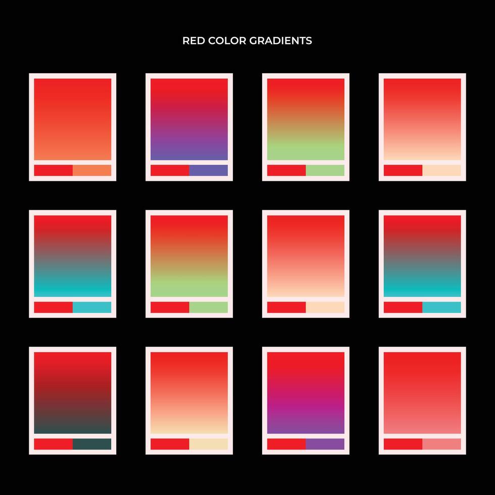 Vektor bunt rot Gradient Sammlung