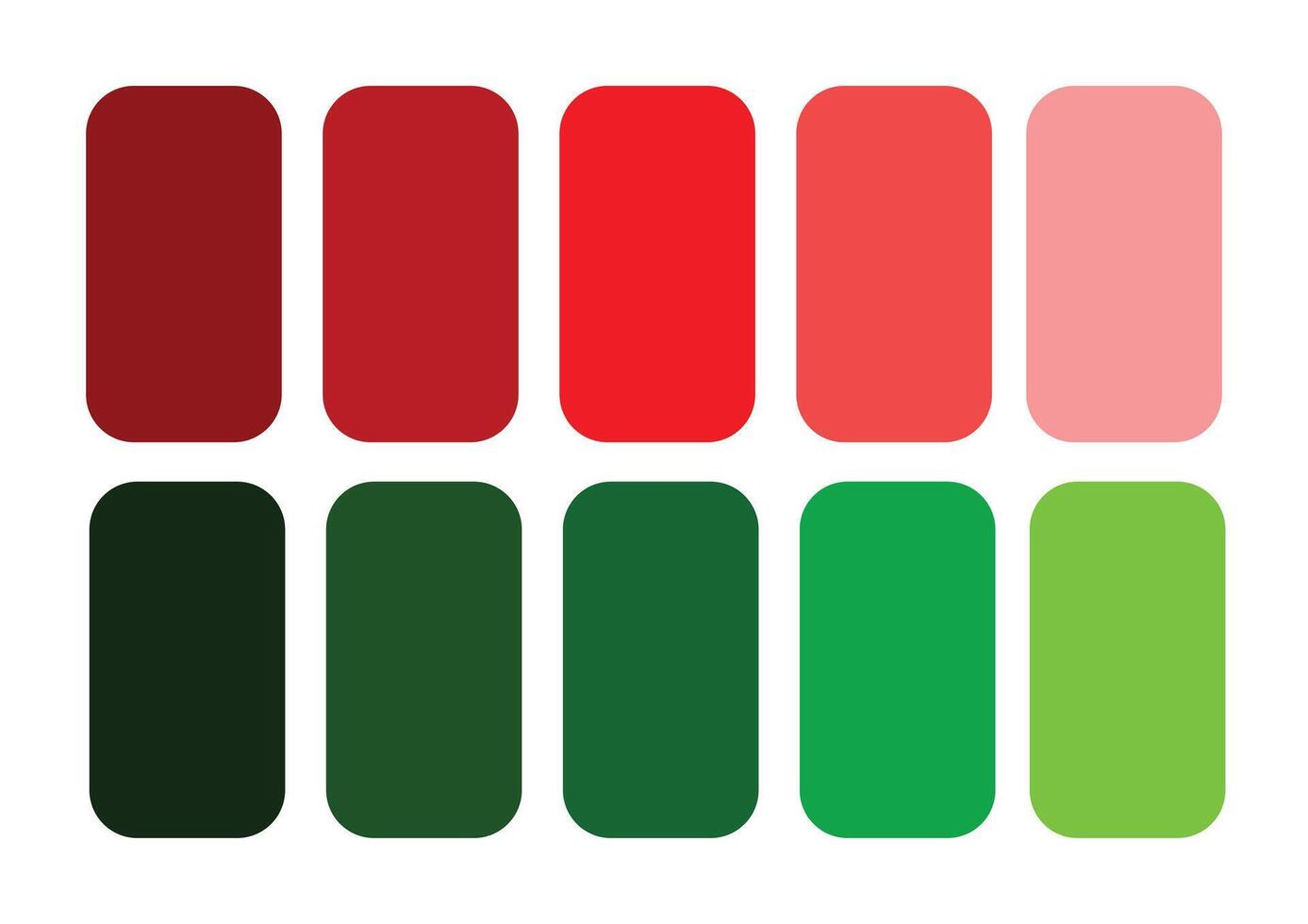 kryddad känsla röd, grön, och chili Färg palett vektor
