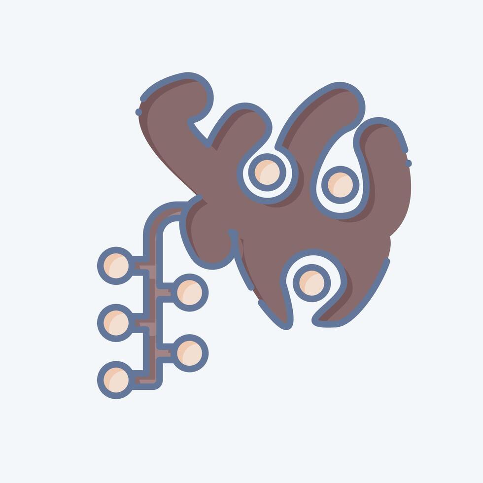 ikon pärla. relaterad till qatar symbol. klotter stil. enkel design illustration. vektor