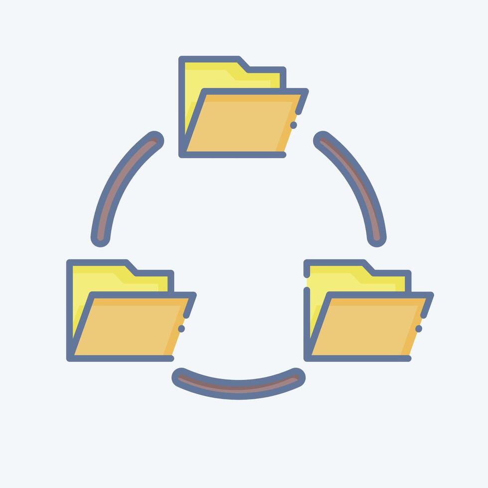 Symbol Transfer 2. verbunden zu Sozial Netzwerk Symbol. Gekritzel Stil. einfach Design Illustration vektor