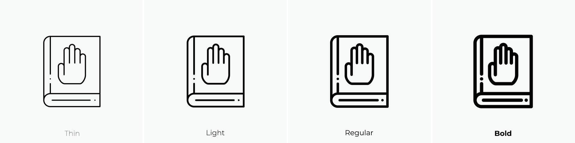 Eid Symbol. dünn, Licht, regulär und Fett gedruckt Stil Design isoliert auf Weiß Hintergrund vektor