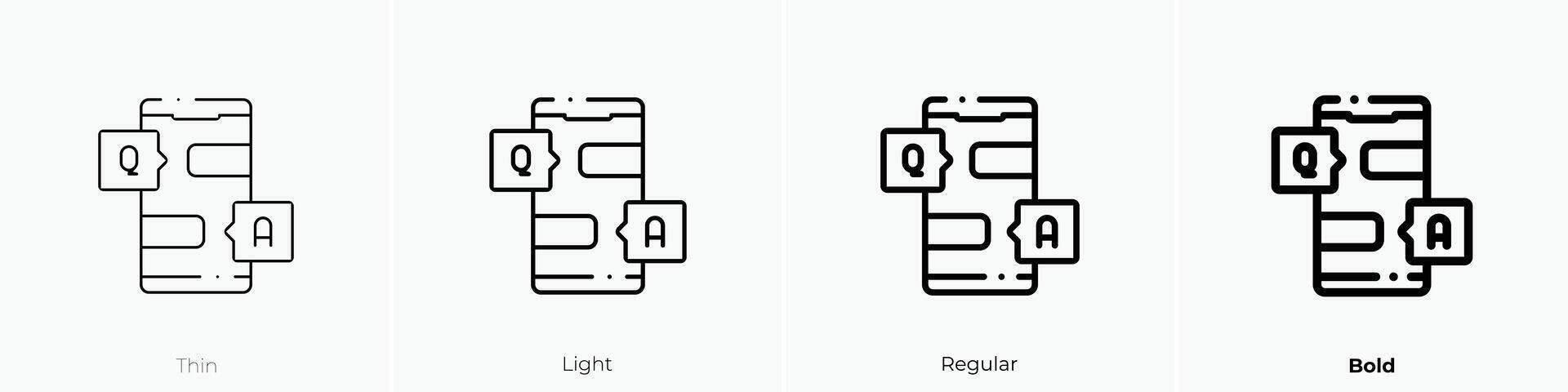 online Symbol. dünn, Licht, regulär und Fett gedruckt Stil Design isoliert auf Weiß Hintergrund vektor