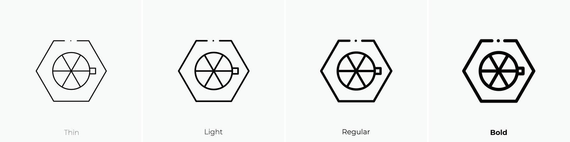 kärn ikon. tunn, ljus, regelbunden och djärv stil design isolerat på vit bakgrund vektor