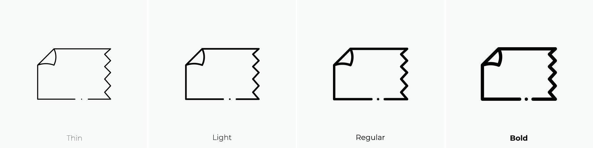 Verpackung Symbol. dünn, Licht, regulär und Fett gedruckt Stil Design isoliert auf Weiß Hintergrund vektor