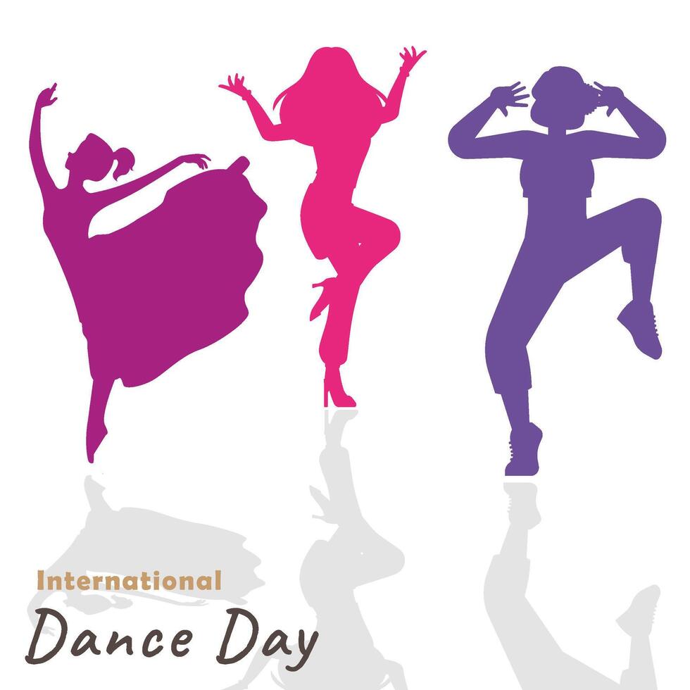 vektor illustration av internationell dansa dag hälsning