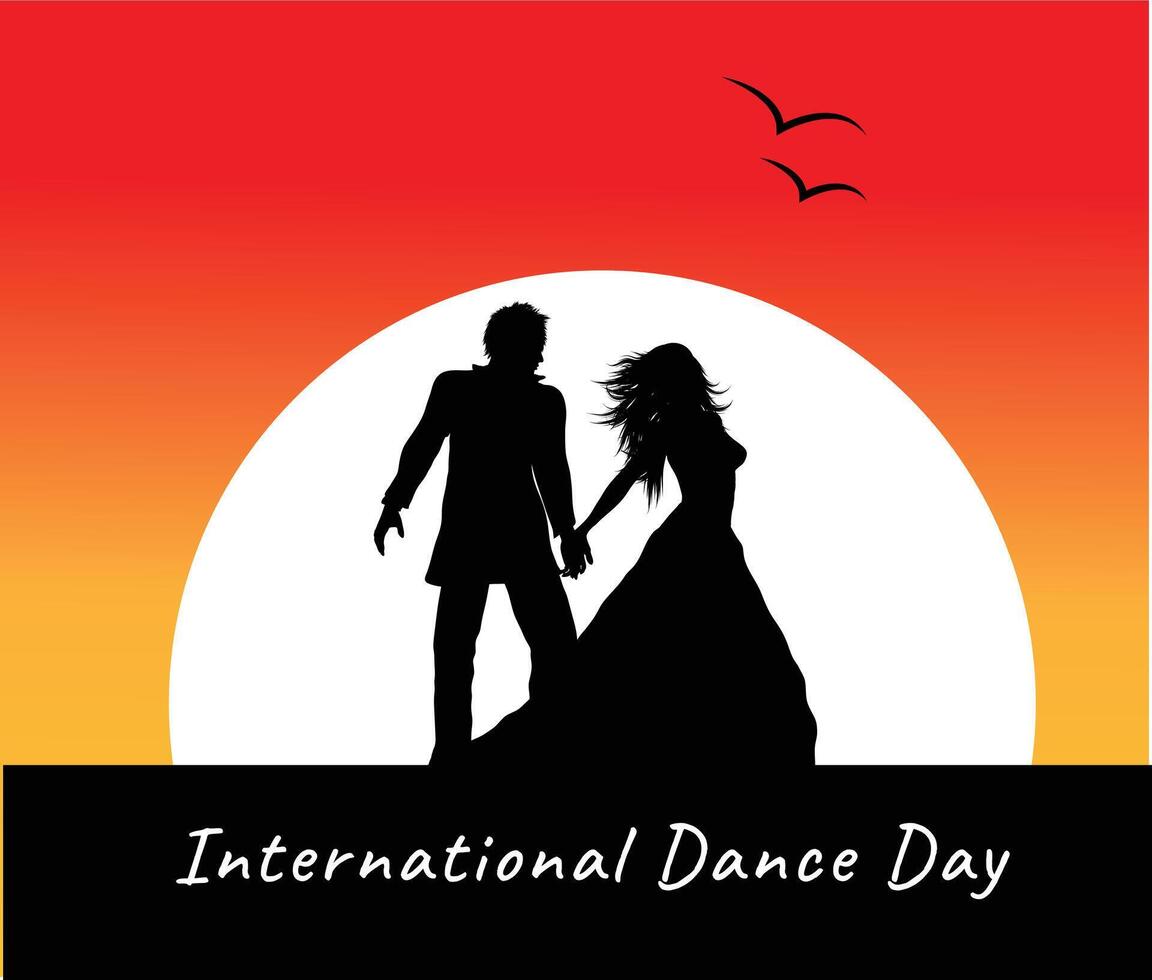 Vektor Illustration von International tanzen Tag, Design zum Flyer, Zeitschriften und kommerziell Banner.