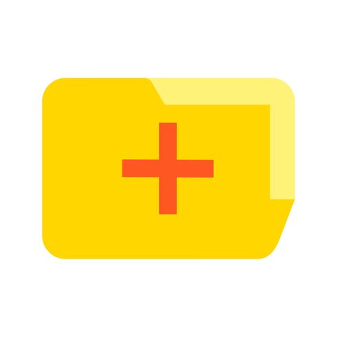 Medical Folder Flat Multi Color Icon vektor