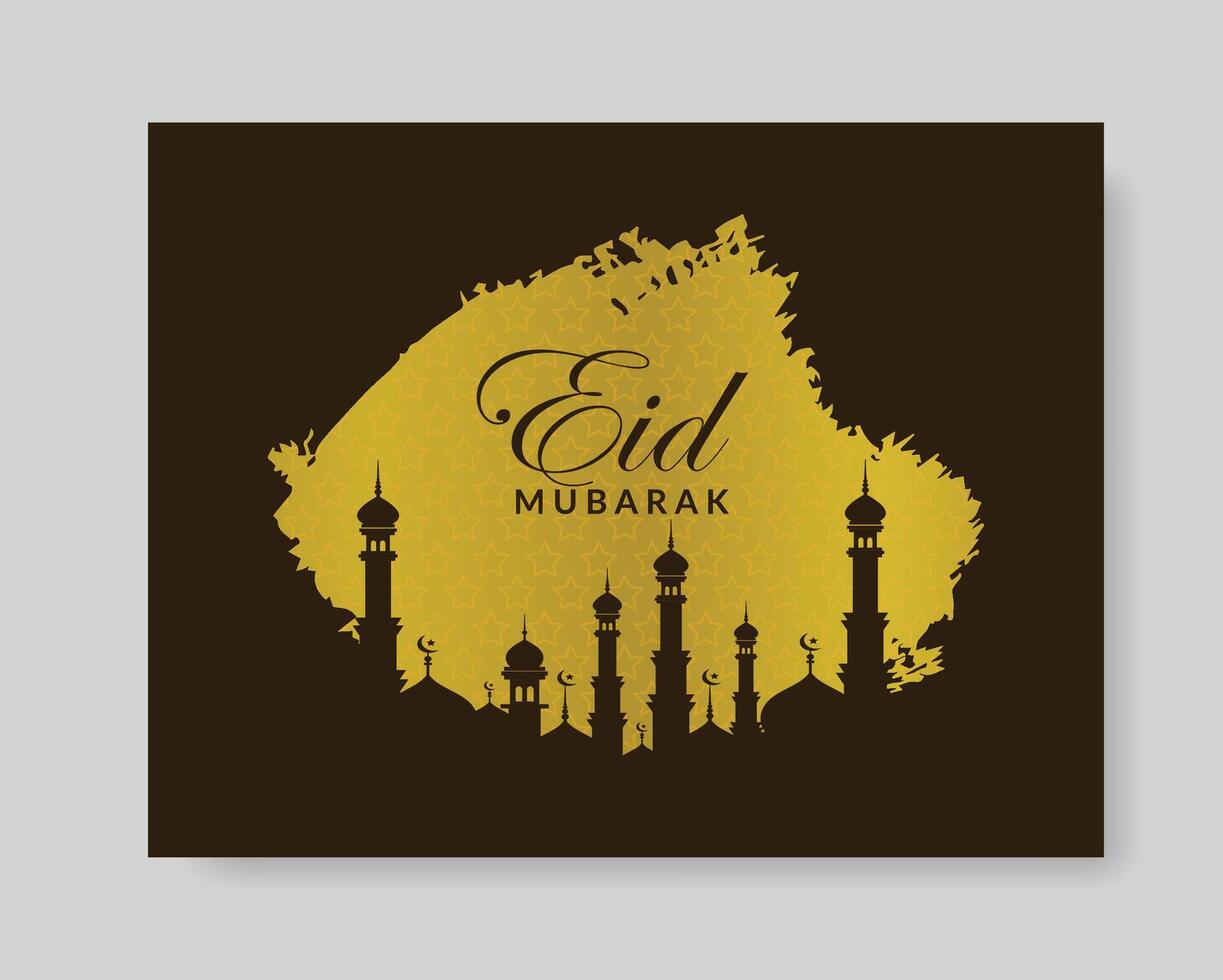 eid Mubarok islamisch Hintergrund Vorlage, eid al fitr Vorlage Design, heilig Tag zum Muslime, Gruß Hintergrund, eid Mubarak Vorlage vektor