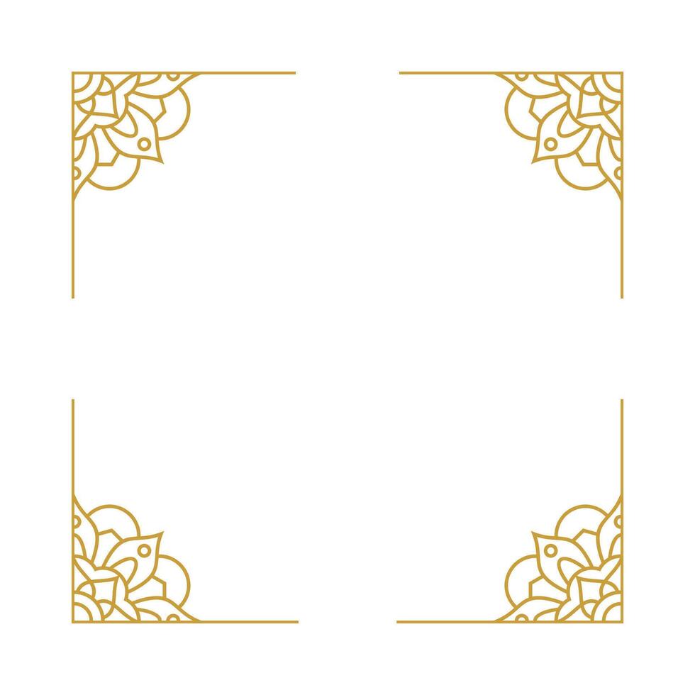 Mandala Hochzeit Ornament Gold Vektor Design