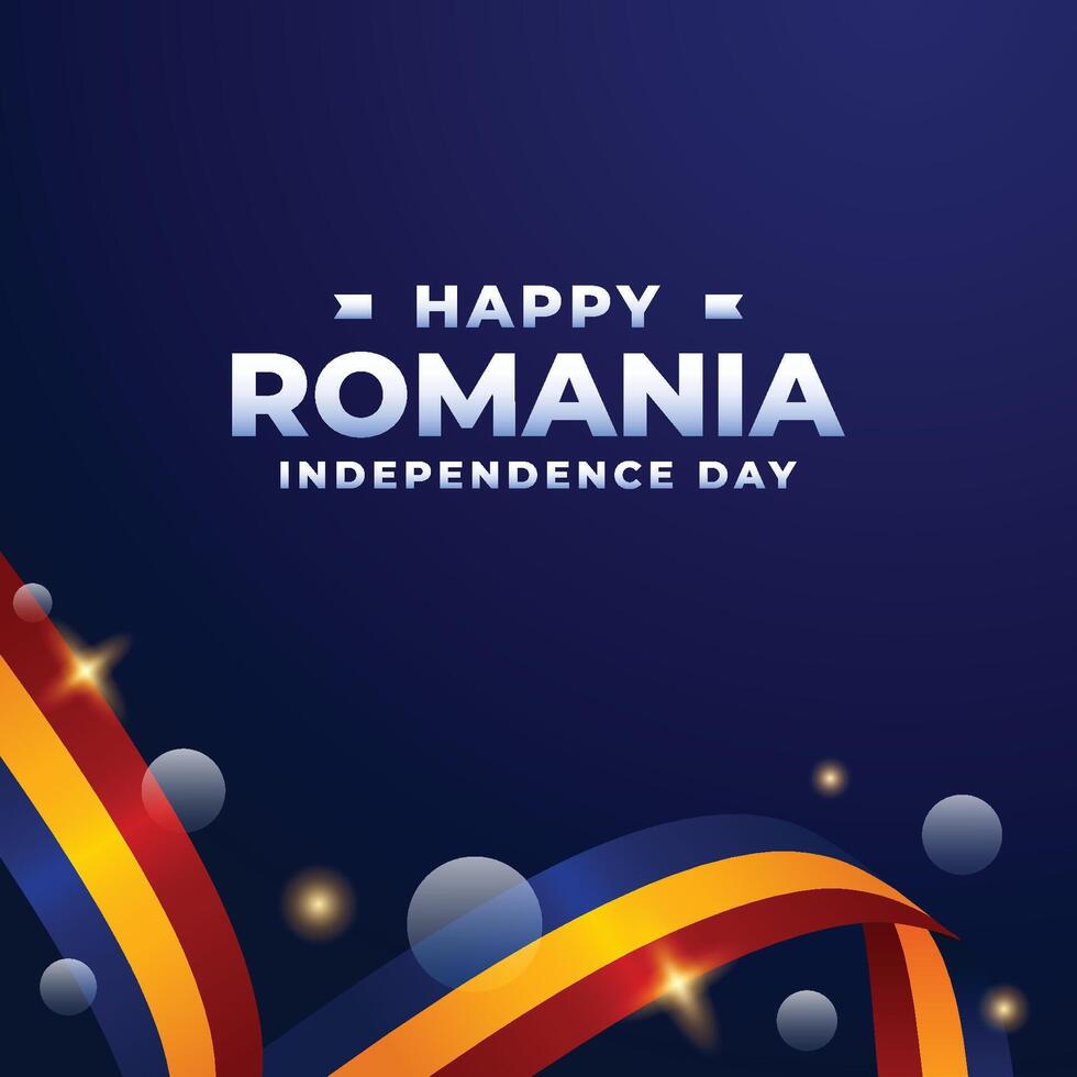 Rumänien Unabhängigkeit Tag Design Illustration Sammlung vektor