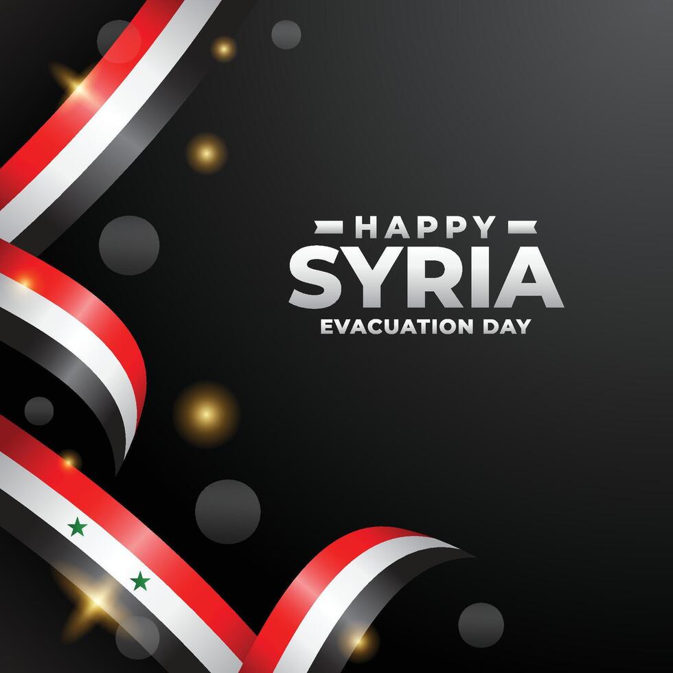 Syrien Evakuierung Tag Design Illustration Sammlung vektor