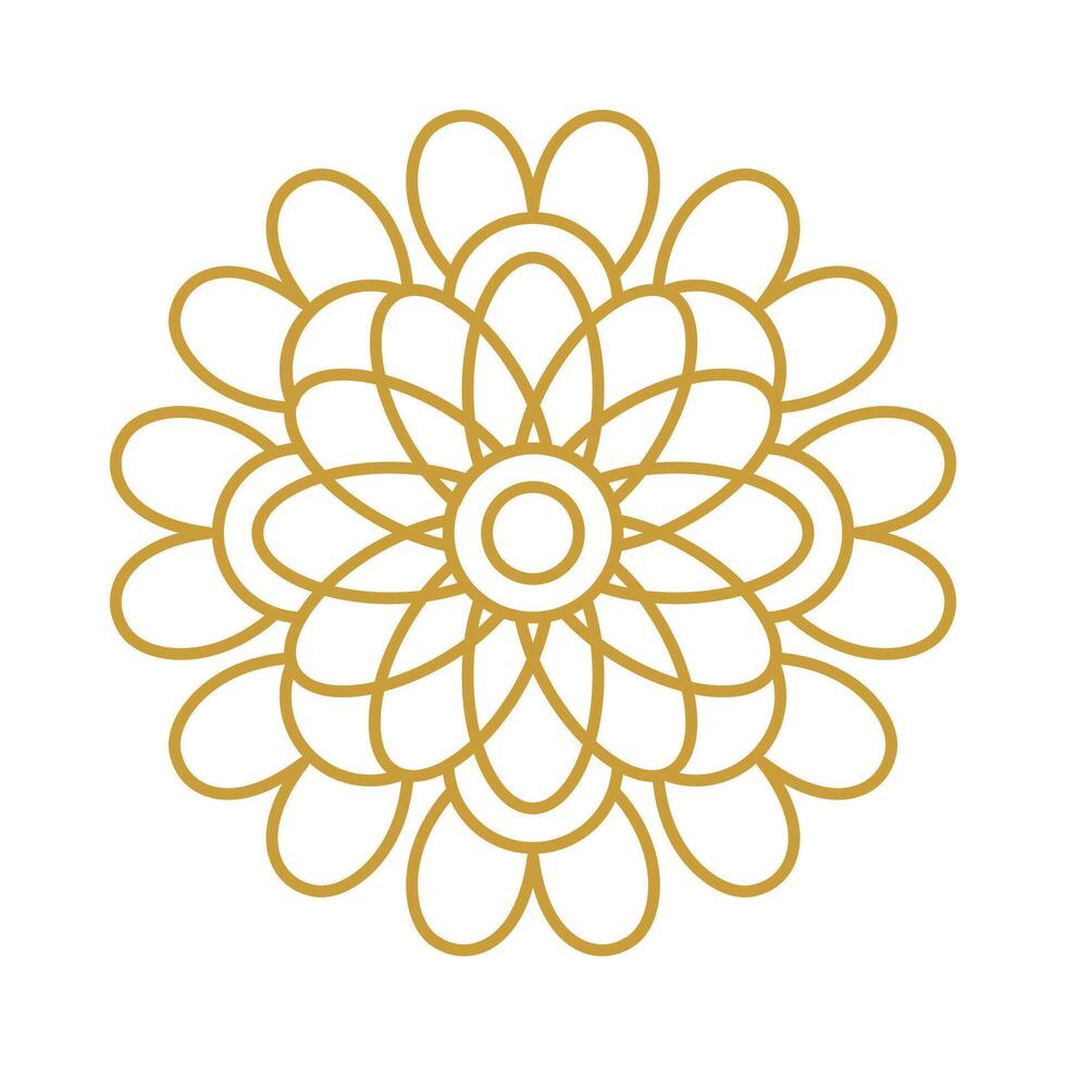 Mandala Hochzeit Ornament Gold Vektor Designs