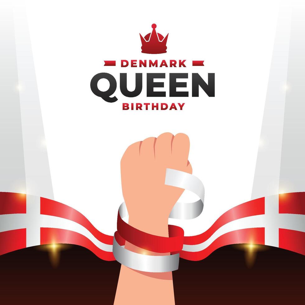 Dänemark Königin Geburtstag Design Illustration Sammlung vektor