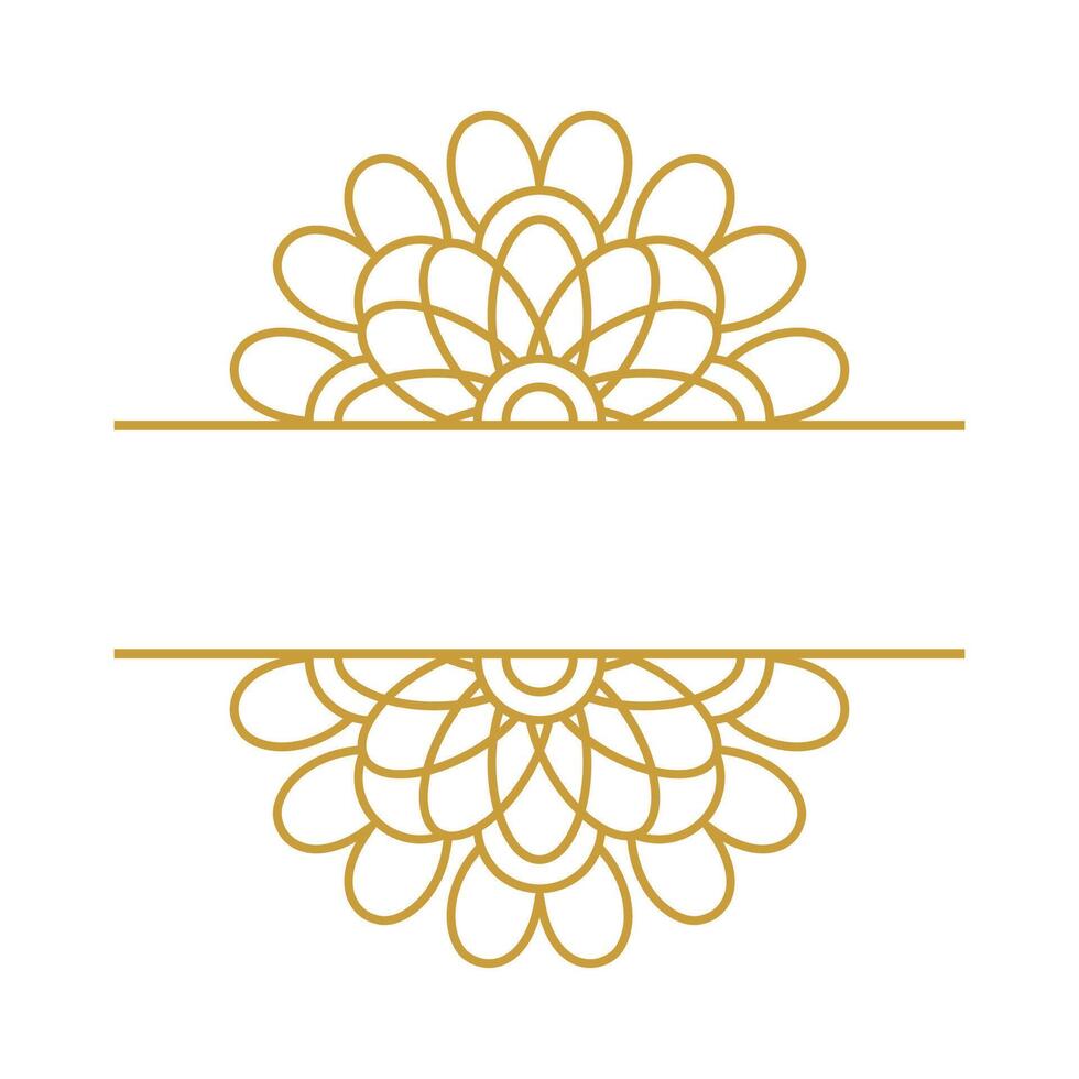 Mandala Hochzeit Ornament Gold Vektor Designs