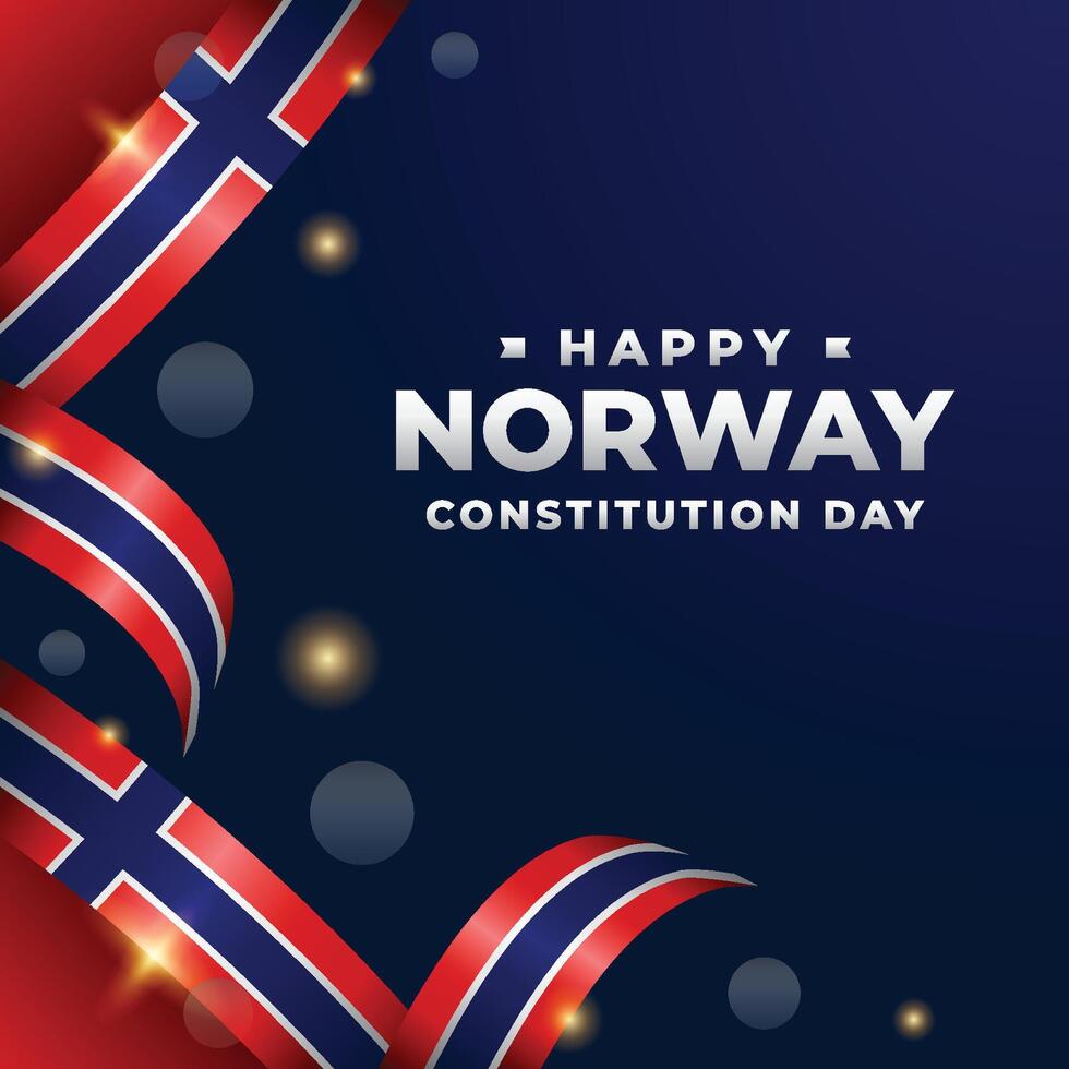 Norwegen Verfassung Tag Design Illustration Sammlung vektor