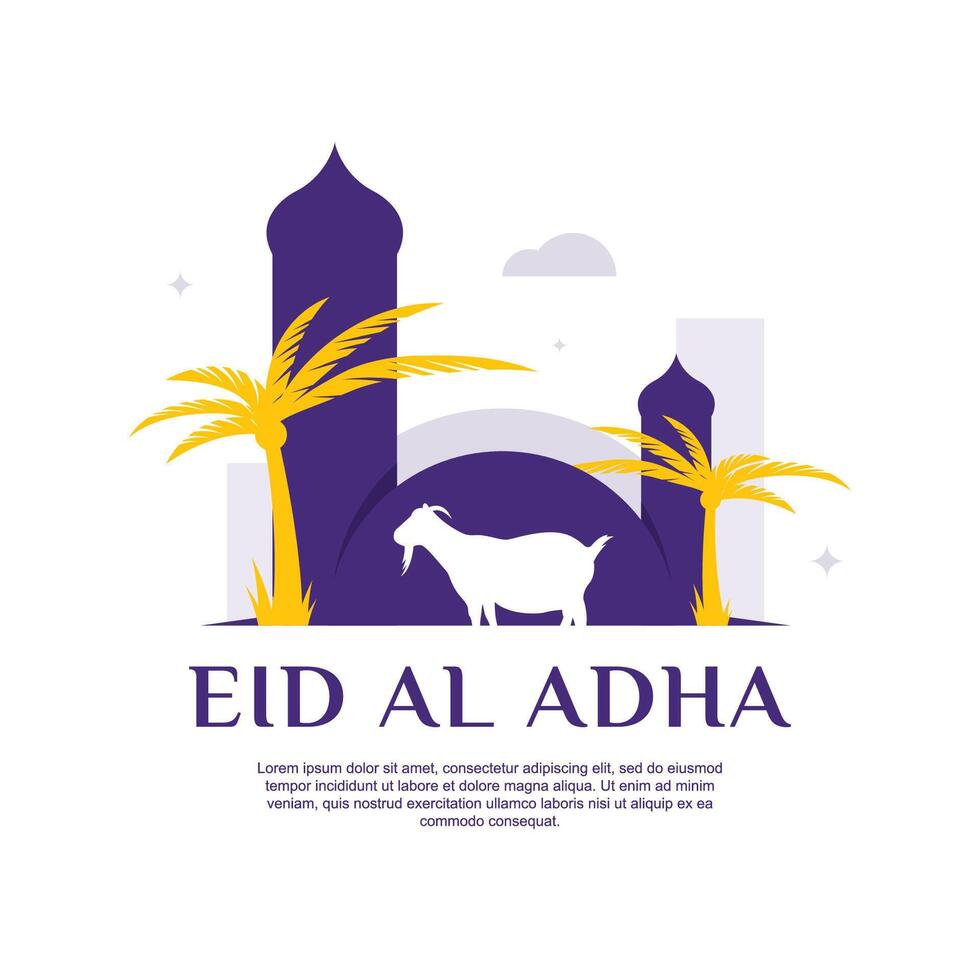 glücklich eid al adha Mubarak Banner Illustration Hintergrund vektor