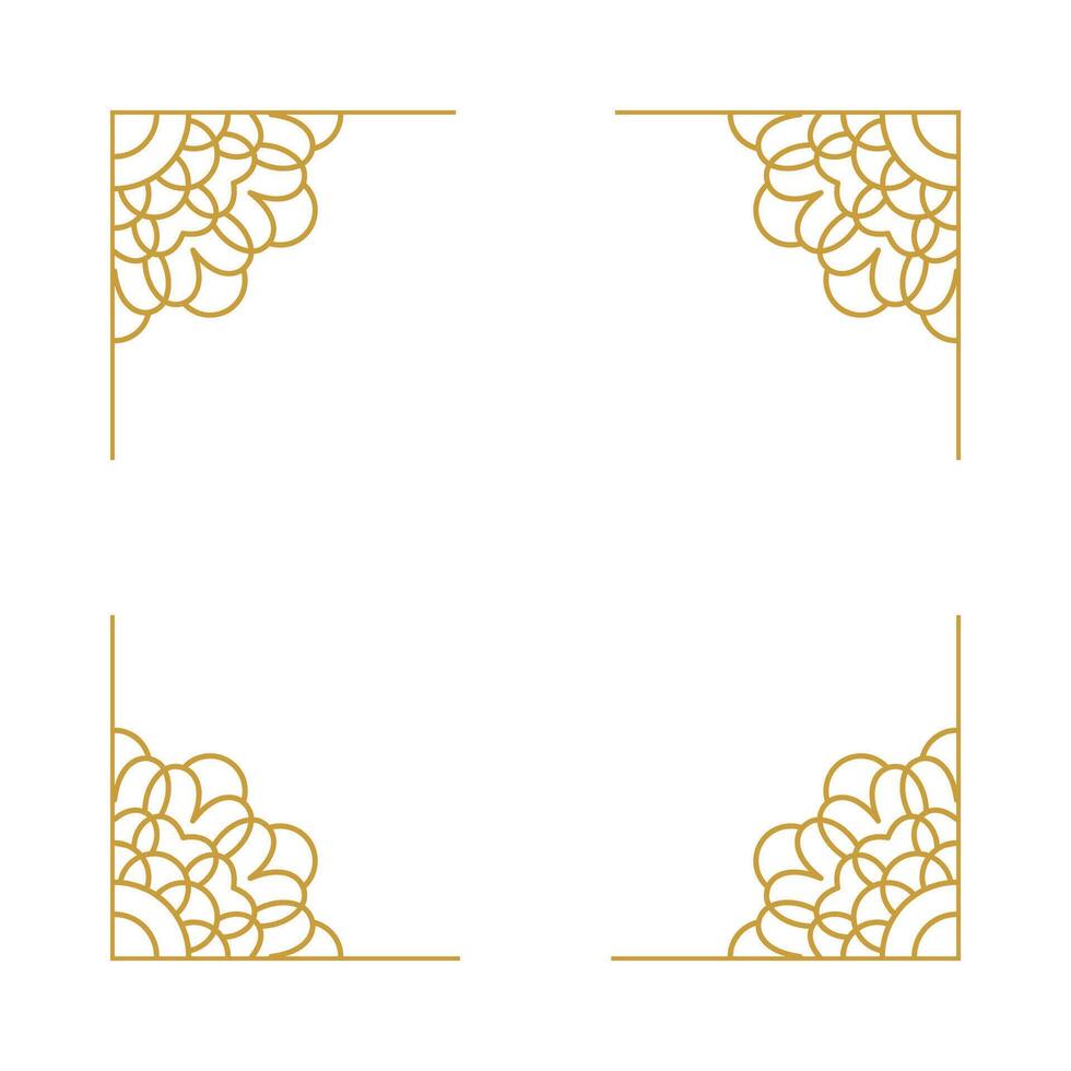 Mandala Hochzeit Ornament Gold Vektor Designs