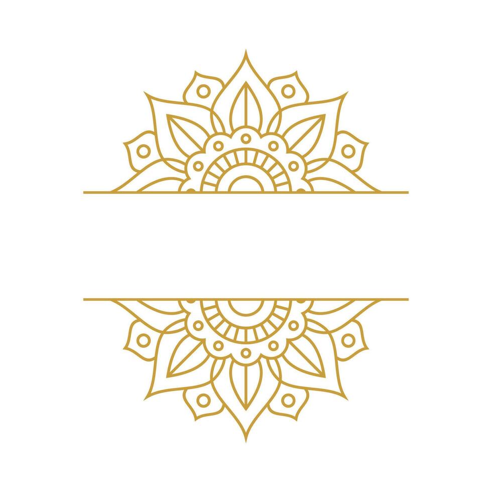 mandala bröllop prydnad guld vektor design