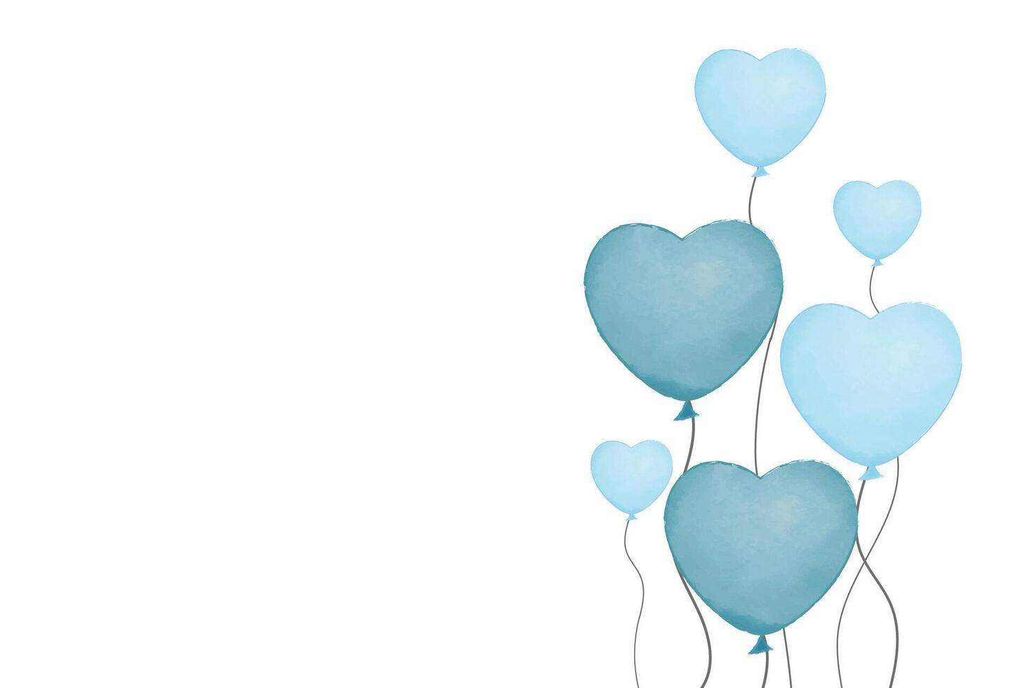 Karten zum Einladung, Geburtstag. Aquarell Luftballons Illustration vektor