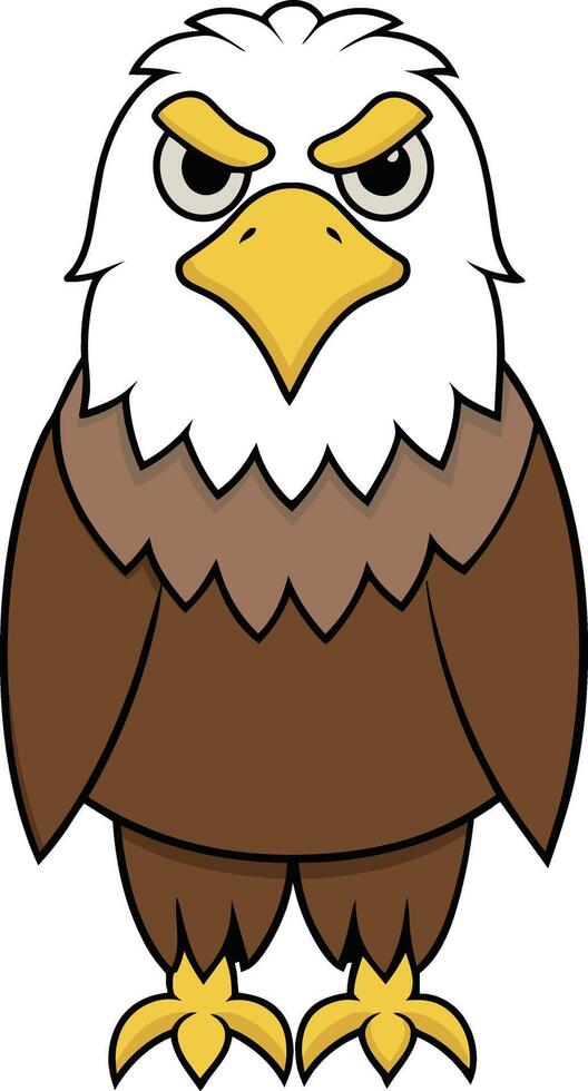 Adler Karikatur Maskottchen Illustration isoliert auf Weiß vektor