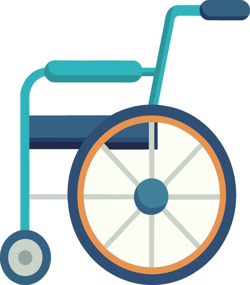 vektor rullstol platt stil illustration isolerat
