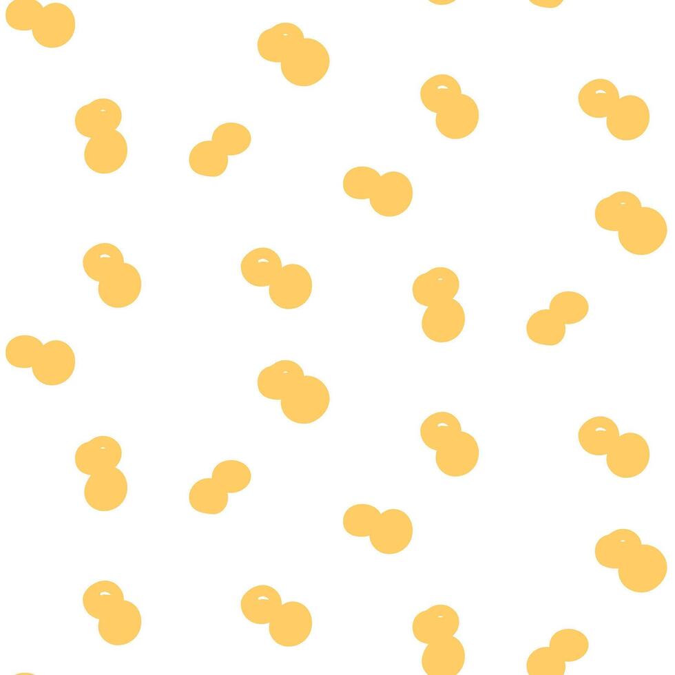 sömlös polka punkt mönster. abstrakt Färg geometrisk vektor bakgrund med små gul cirklar på vit bakgrund. prickar tapet. perfekt för barn kort, inbjudan, Hem dekor.