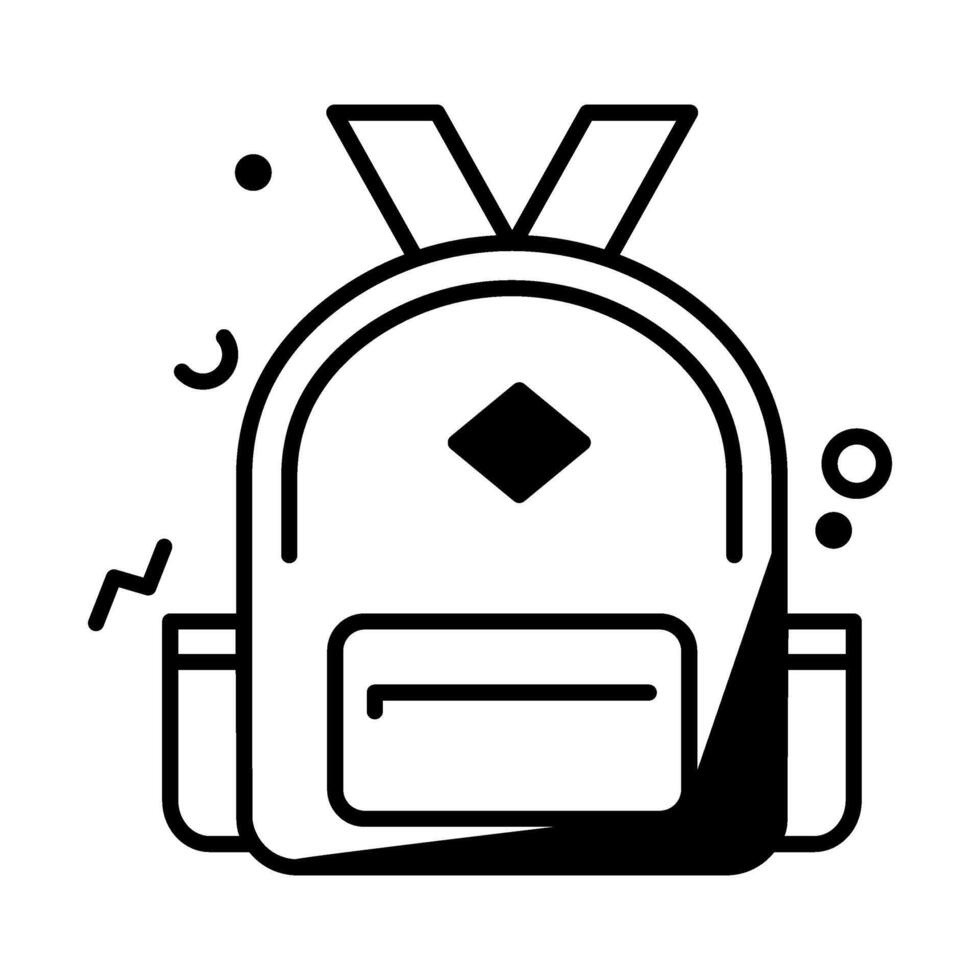 Vektor Illustration Rucksack Symbol