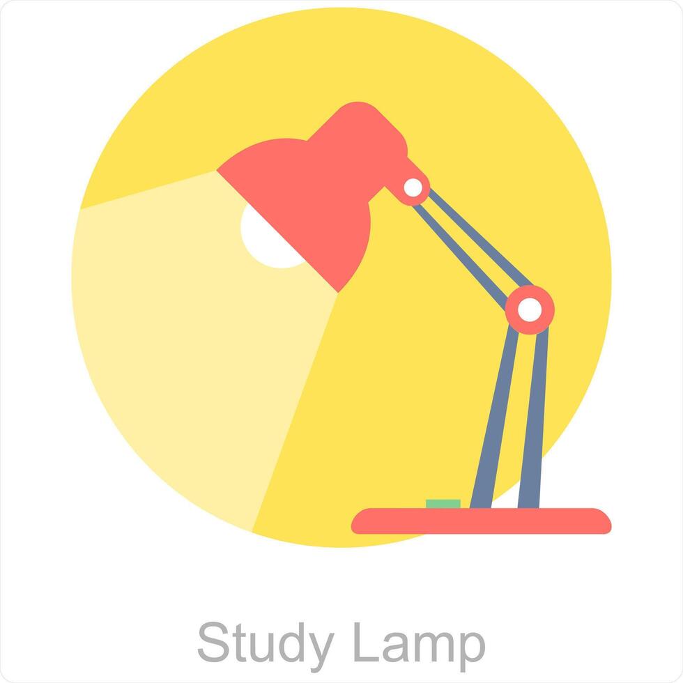 studie lampa och studie ikon begrepp vektor