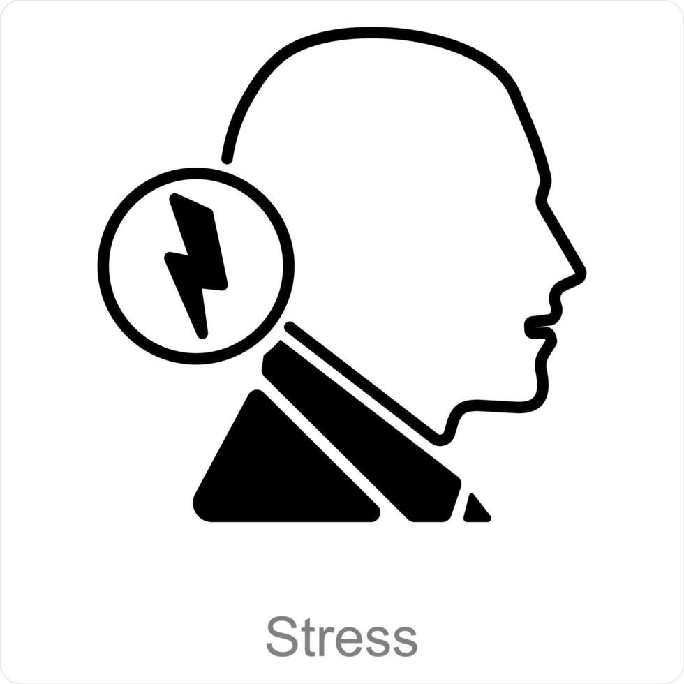 Stress und Spannung Symbol Konzept vektor