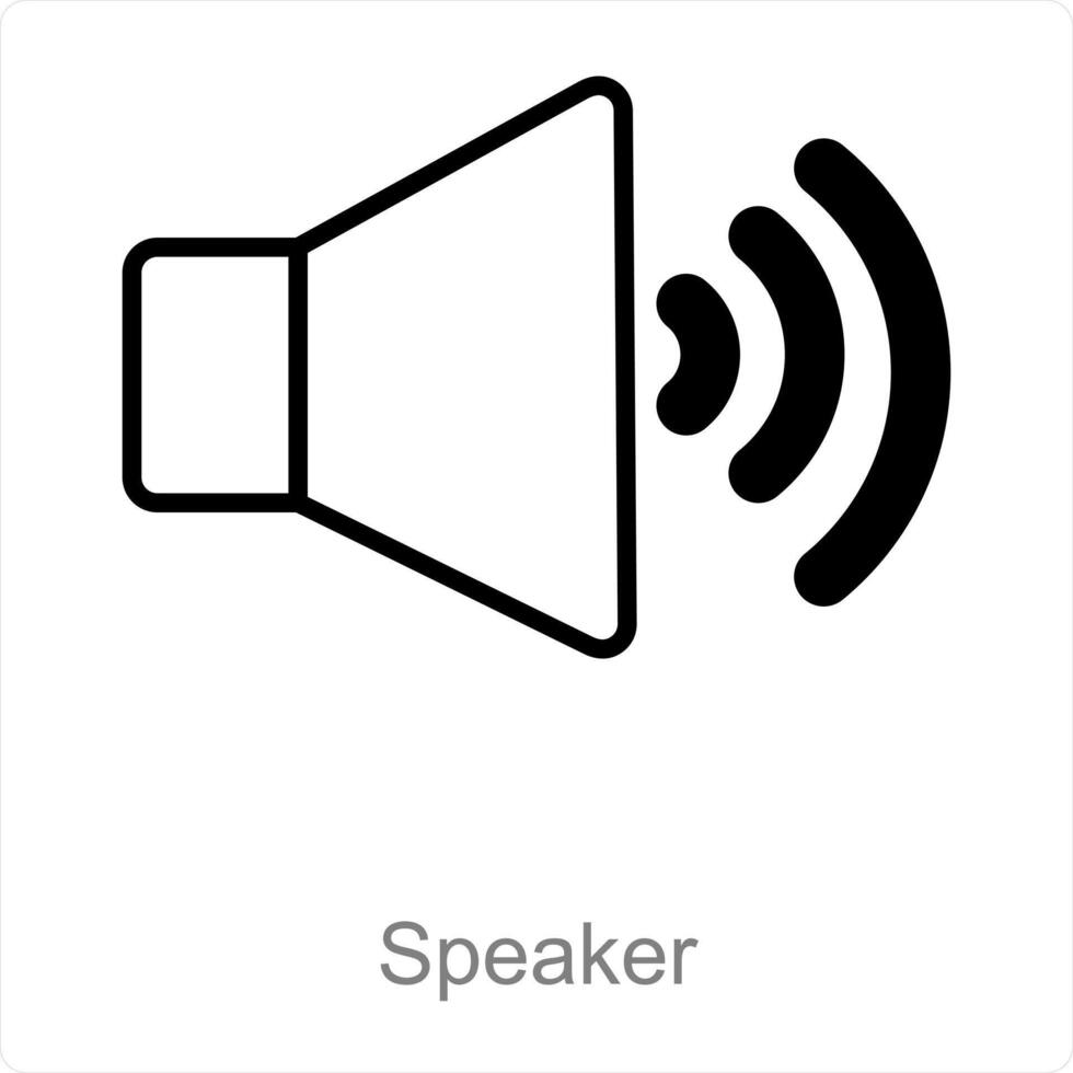 högtalare och ljud ikon begrepp vektor
