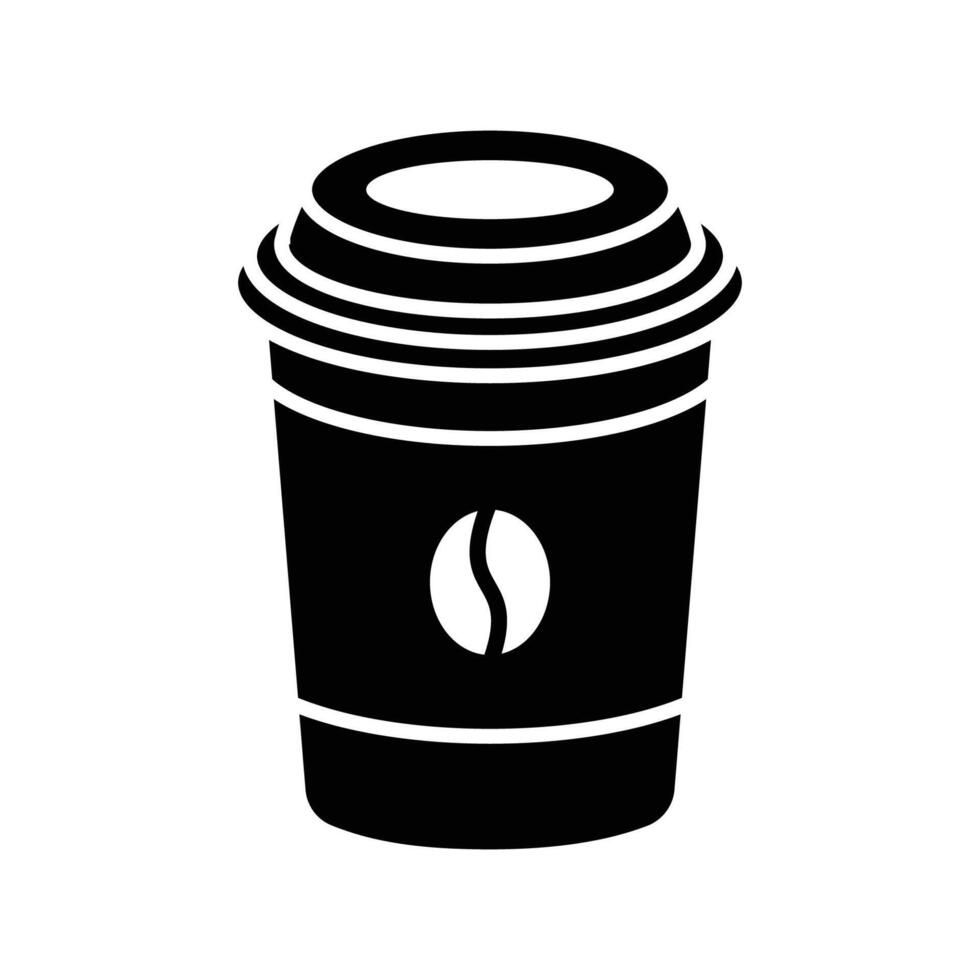 disponibel papper kaffe kopp ikon vektor design mall