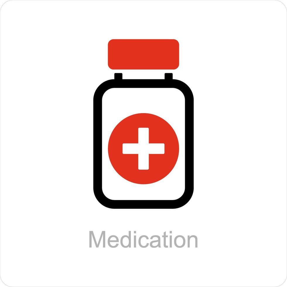 Medikation und Medizin Symbol Konzept vektor