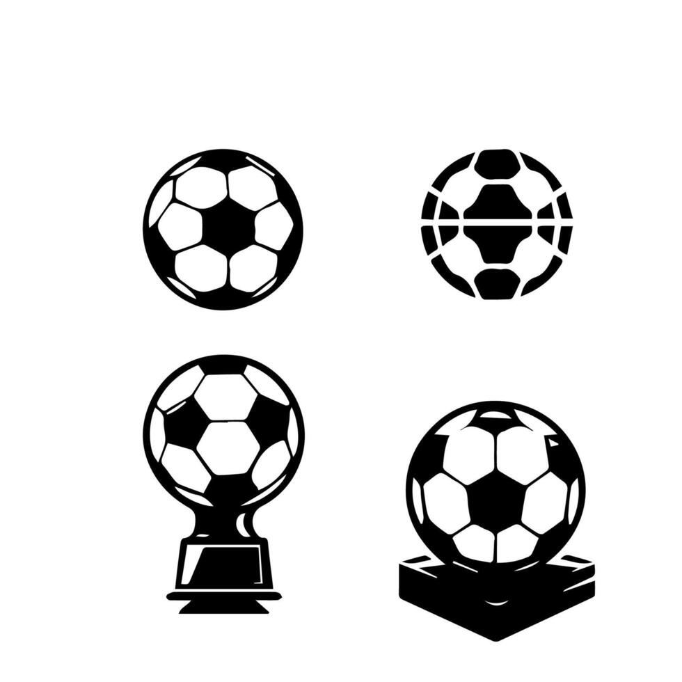 fotboll boll eller fotboll platt vektor ikon enkel svart stil