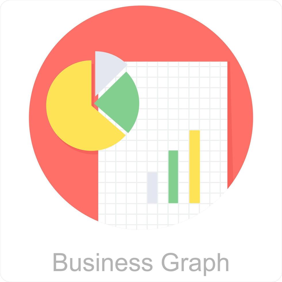 företag Graf och Graf ikon begrepp vektor