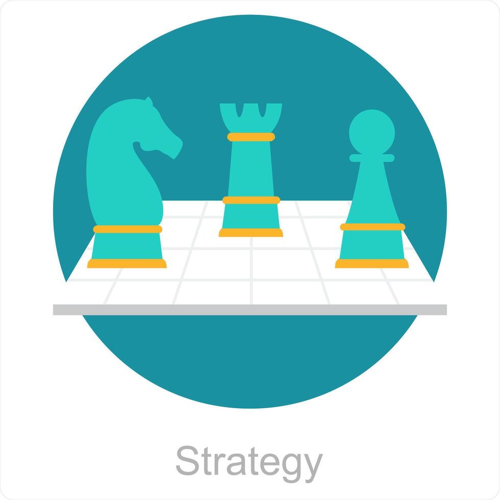 Strategie und Schach Symbol Konzept vektor